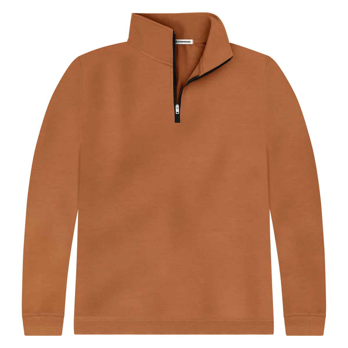 StringKing Men's FlexStyle Quarter Zip - Relaxed Fit, Bombay Brown, Front