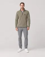 StringKing Men's Polartec Fleece Quarter Zip - Sharp Fit, Mermaid, Full Front - Human Model