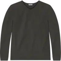 StringKing Men's Pima Terry V-Neck Sweater - Sharp Fit, Peat, Front