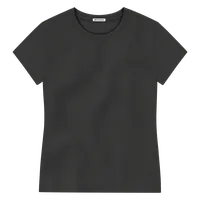 StringKing Women's Pima Jersey Tee - Sharp Fit, Black, Front