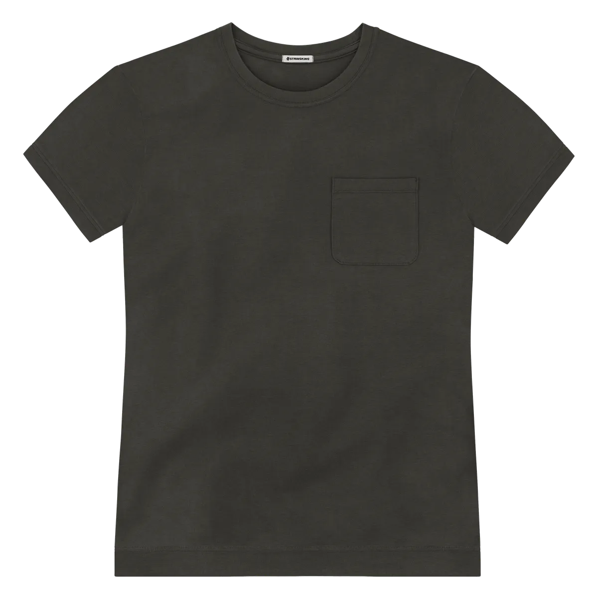 StringKing Men's Pima Jersey Pocket Tee Multi - Sharp Fit, Peat, Front