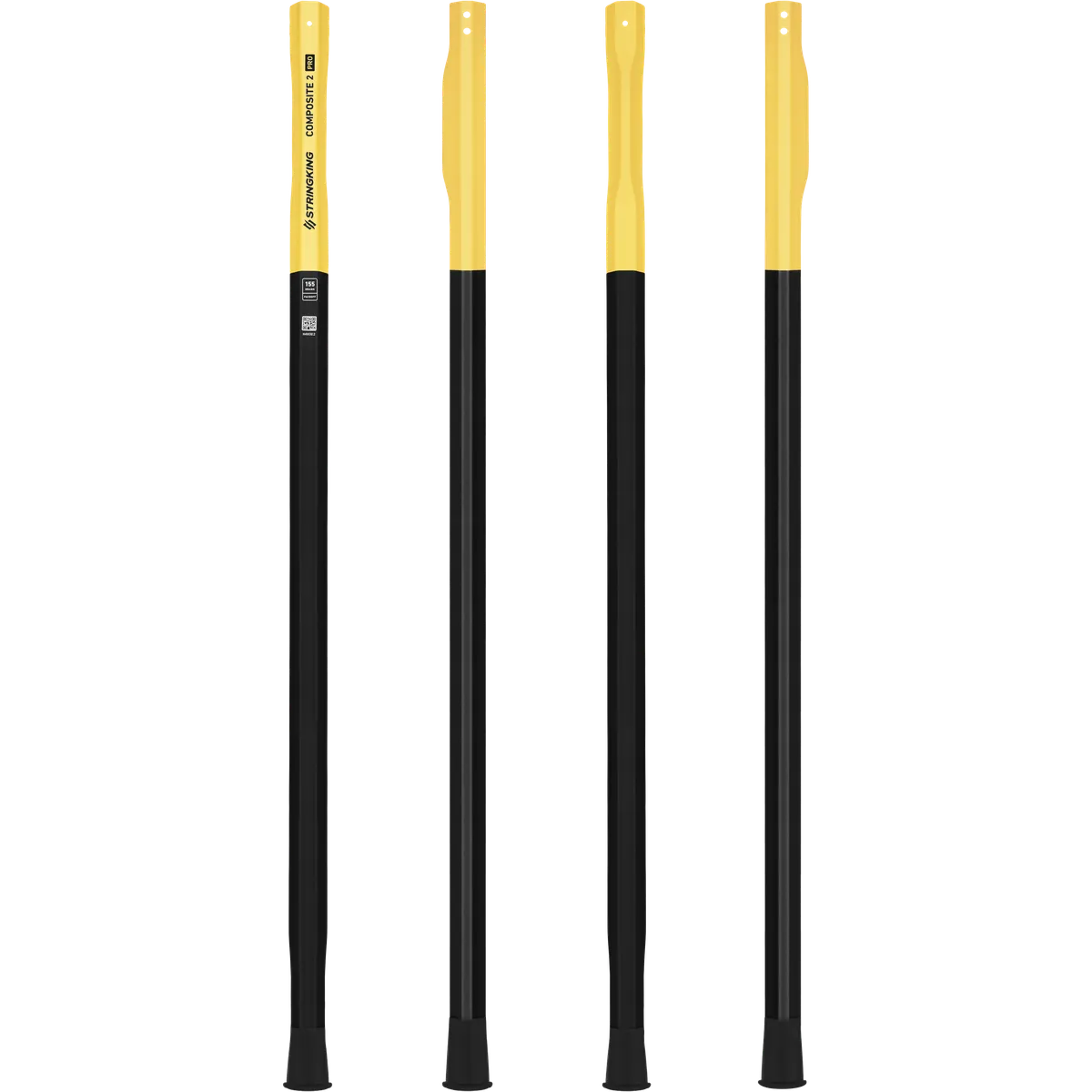StringKing Composite 2 Pro Faceoff Double Lever - 155 Grams, Black / Yellow, Full Length, Vertical, Right, Front, Left, Back