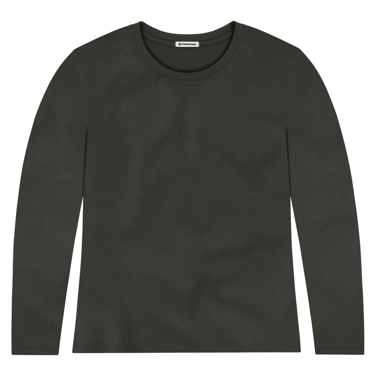 StringKing Women's Pima Jersey Long Sleeve Tee - Sharp Fit, Peat, Front