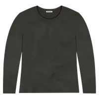 StringKing Women's Pima Jersey Long Sleeve Tee - Sharp Fit, Peat, Front