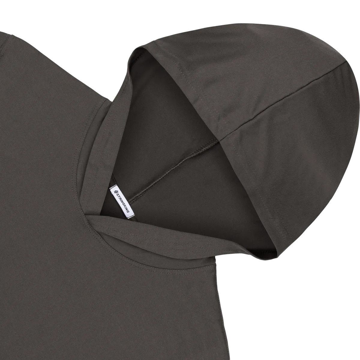 StringKing Women's FlexTech Lightweight Hoodie - Relaxed Fit, Charcoal, Detail