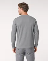 StringKing Men's StayWarm Sweater - Sharp Fit, Gray, Full Back - Human Model - Top of head to Mid-thigh