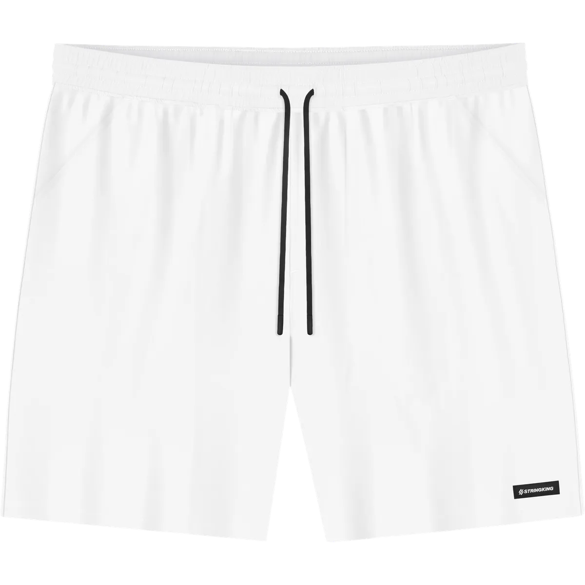 StringKing Men's Velocity Short - Sharp Fit, White, 10 inch, Front