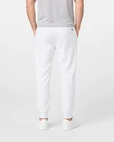 StringKing Men's StayWarm Joggers - Sharp Fit, White, Full Back - Human Model - Chest to Feet