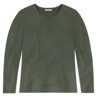 StringKing Women's FlexStyle Long Sleeve Crewneck T-Shirt - Sharp Fit, Thyme, Front