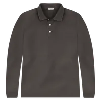 StringKing Men's FlexTech Long Sleeve Polo - Sharp Fit, Charcoal, Front