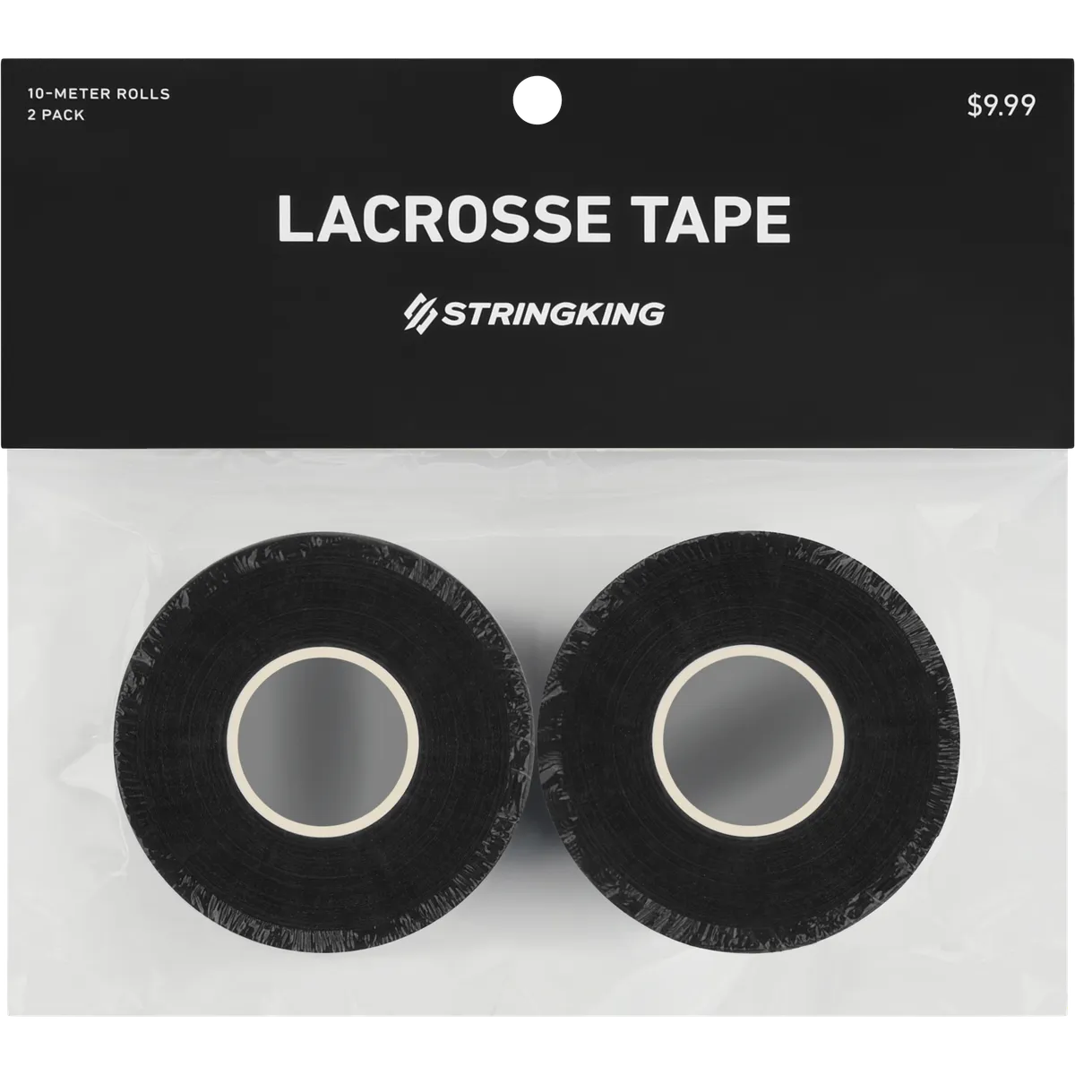 StringKing Lacrosse Tape - 2-Pack, Black, Packaged, Front
