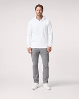 StringKing Men's StayWarm Hoodie - Sharp Fit, White, Full Front - Human Model