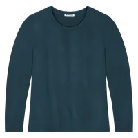 StringKing Women's Pima Terry Long Sleeve Tee - Sharp Fit, Navy, Front