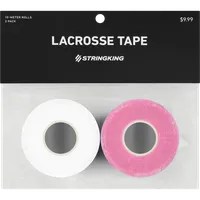 StringKing Lacrosse Tape - 2-Pack, White / Pink, Packaged, Front