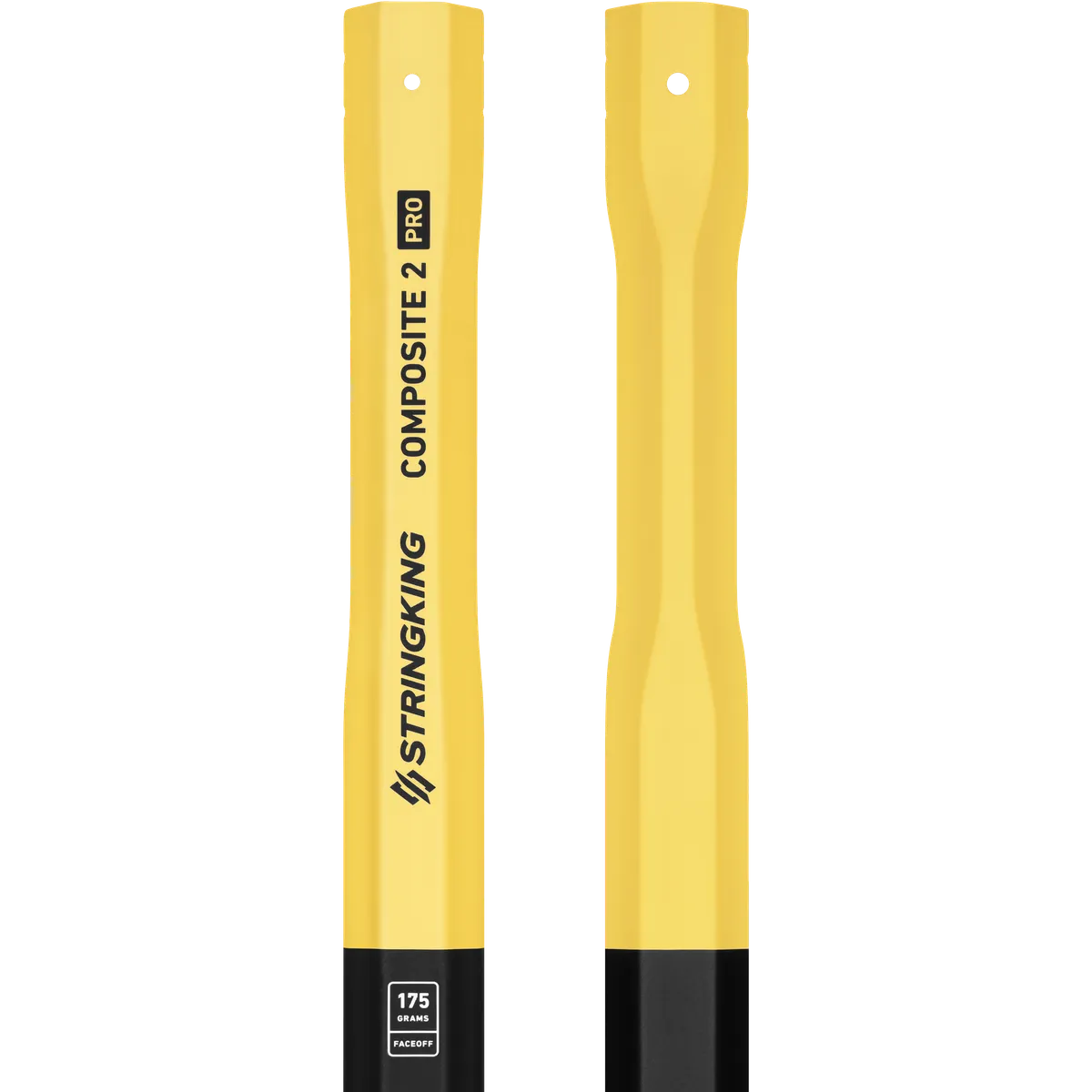 StringKing Composite 2 Pro Faceoff Double Lever - 175 Grams, Black / Yellow, Top Section, Vertical, Right, Left
