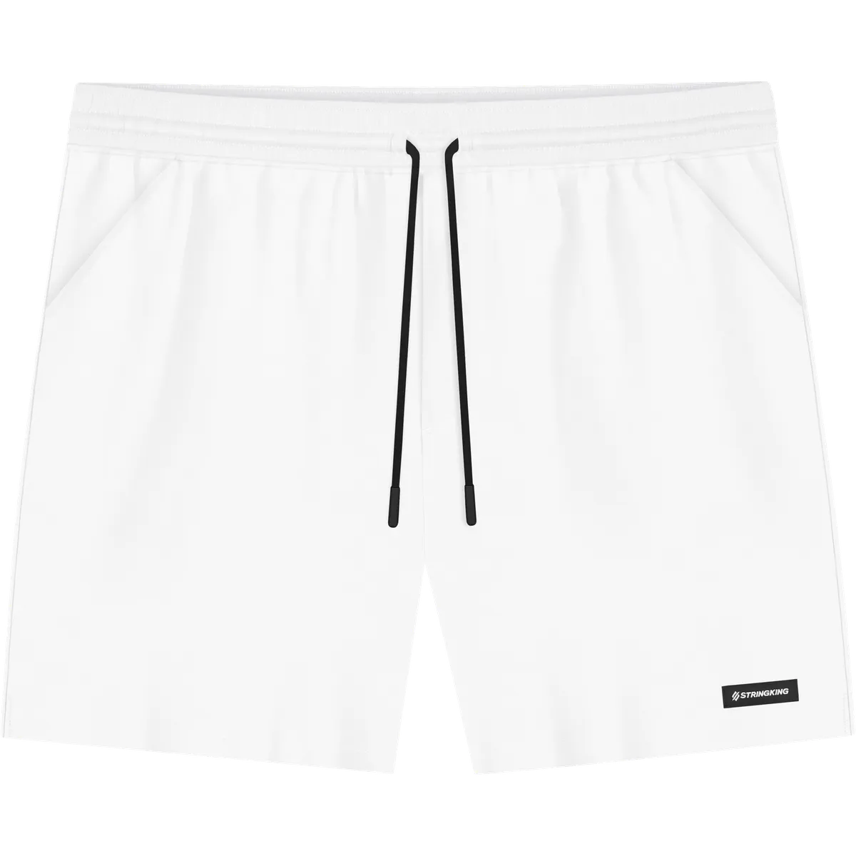 StringKing Men's Velocity Short - Relaxed Fit, White, 5 inch, Front