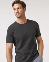 StringKing Men's Pima Terry Tee - Sharp Fit, Peat, Collar Shoulder - Human Model