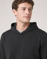 StringKing Men's Pima Terry Hoodie - Sharp Fit, Black, Collar Shoulder - Human Model