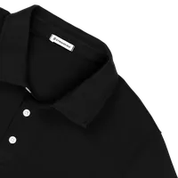 StringKing Men's Pima Cotton Short Sleeve Polo - Sharp Fit, Black, Detail