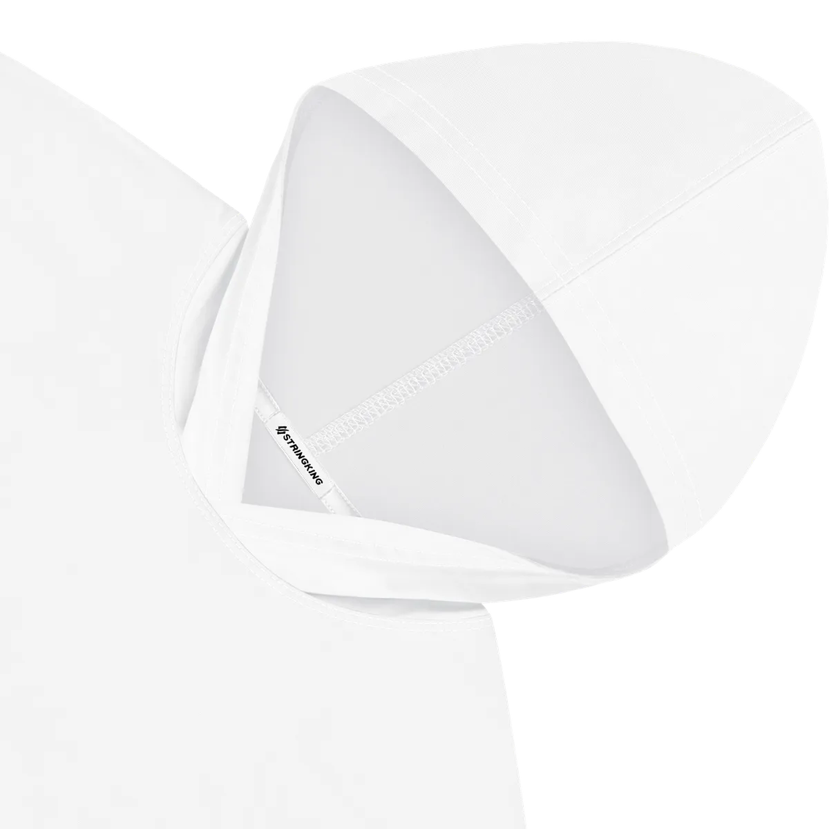 StringKing Men's StayCool Hoodie - Relaxed Fit, White, Detail