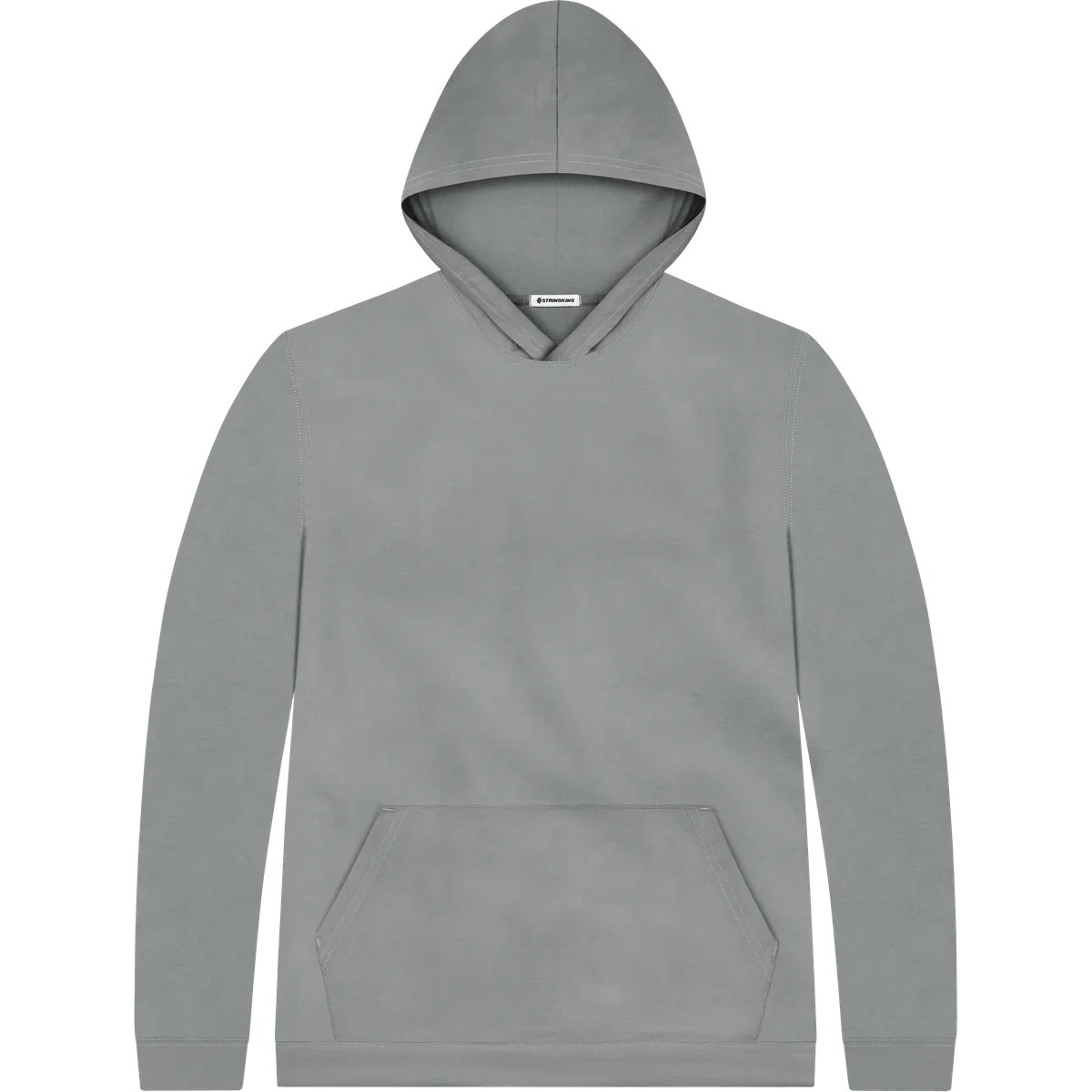 StringKing Men's StayWarm Hoodie - Sharp Fit, Gray, Front