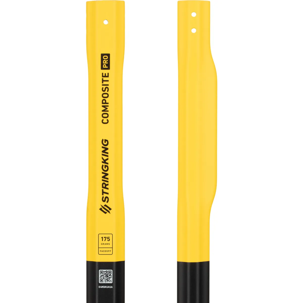 StringKing Men's Composite Pro Faceoff - 175 Grams, Black / Yellow, Top Section, Left Side, Front
