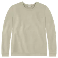 StringKing Men's Pima Cotton Crewneck Sweatshirt - Sharp Fit, Khaki Green, Front