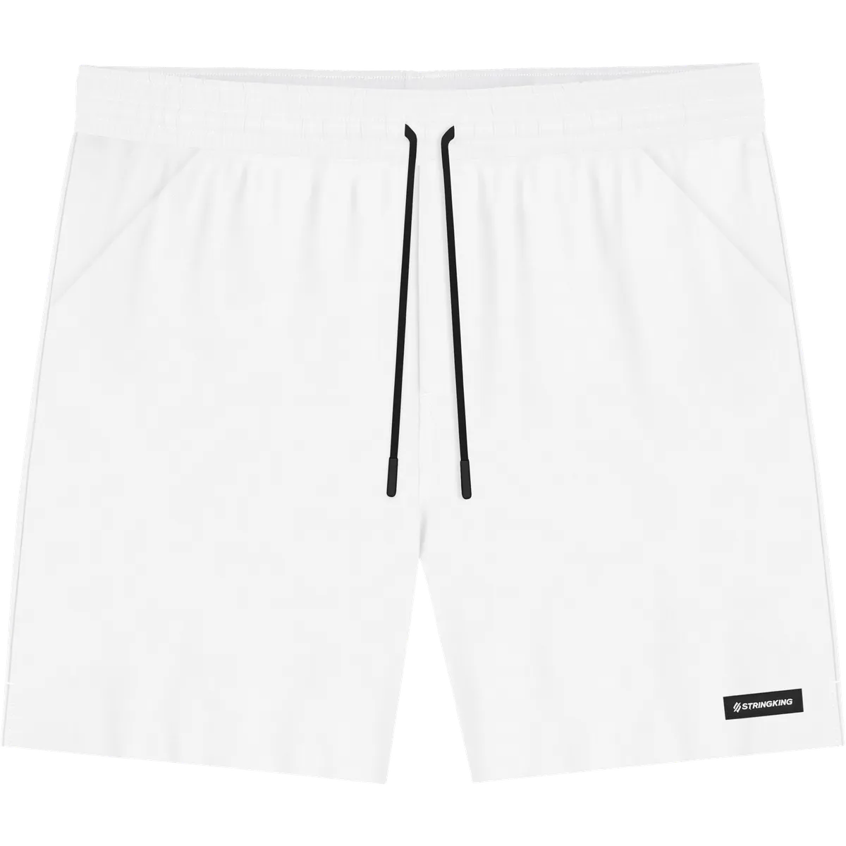 StringKing Men's Velocity Short - Sharp Fit, White, 7 inch, Front