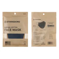 StringKing Cloth Face Mask - Standard, Single, Medium, Navy, Front, Back