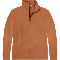StringKing Men's FlexStyle Quarter Zip - Sharp Fit, Bombay Brown, Front