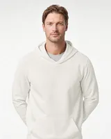 StringKing Men's Pima Terry Hoodie - Relaxed Fit, Tofu, Collar Shoulder - Human Model