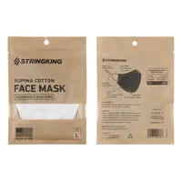 StringKing Cloth Face Mask - Adjustable, Single, Large, White, Front, Back