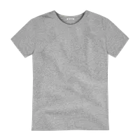 StringKing Men's Pima Cotton Short Sleeve Crewneck T-Shirt - Sharp Fit, Heather Gray, Front