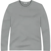 StringKing Men's StayWarm Long Sleeve T-Shirt - Compression Fit, Gray, Front