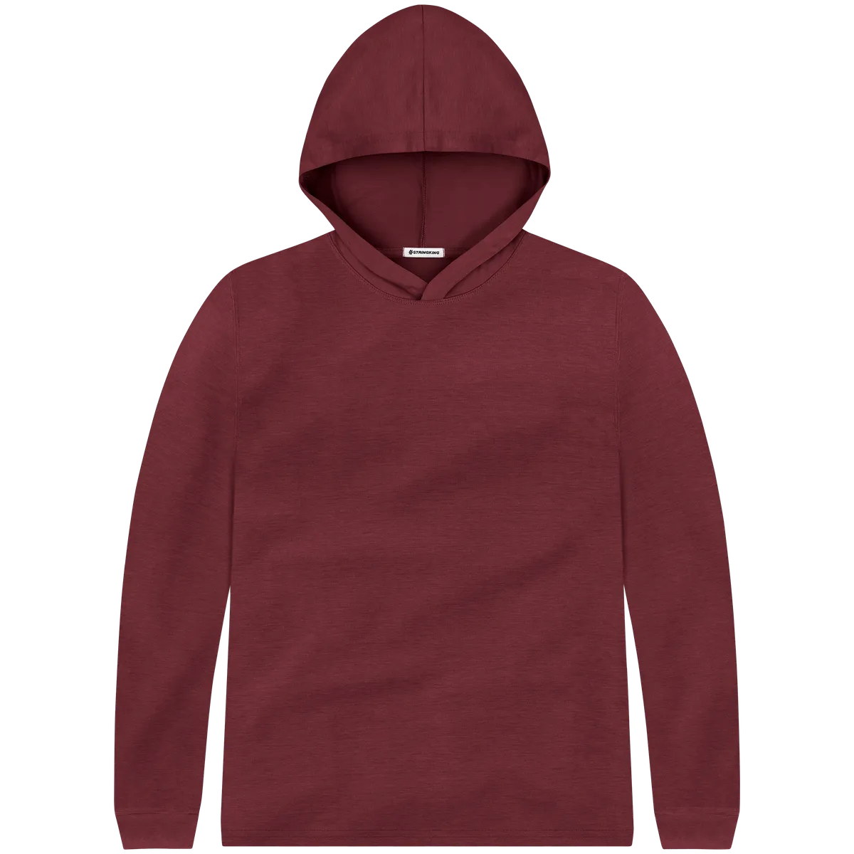 StringKing Men's FlexStyle Lightweight Hoodie - Relaxed Fit, Rhubarb, Front