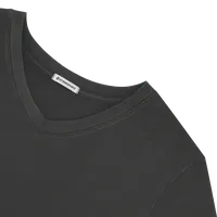 StringKing Women's Pima Cotton V-Neck Sweatshirt - Sharp Fit, Black, Detail