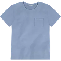 StringKing Men's Pima Cotton Short Sleeve Pocket Crewneck T-Shirt - Relaxed Fit, Slate Blue, Front