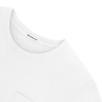 StringKing Men's Pima Jersey Long Sleeve Pocket Tee - Sharp Fit, White, Detail