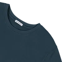 StringKing Men's Pima Cotton Short Sleeve Crewneck T-Shirt - Sharp Fit, Navy, Detail