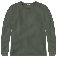 StringKing Men's FlexStyle Long Sleeve Crewneck T-Shirt - Sharp Fit, Thyme, Front