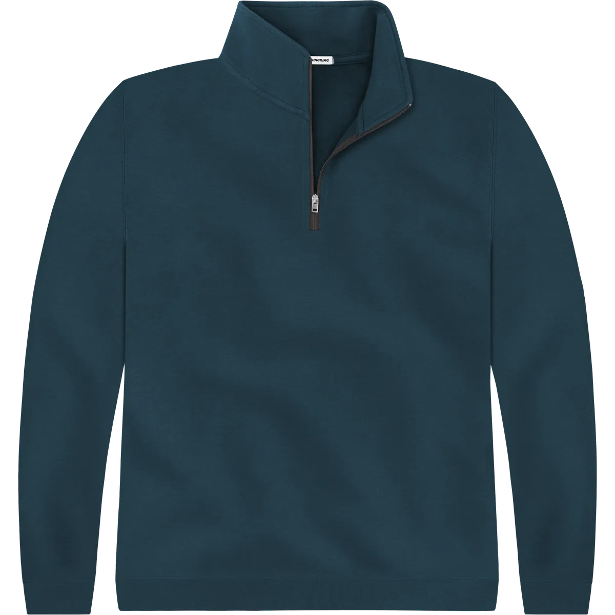 StringKing Men's Pima Terry Quarter Zip - Relaxed Fit, Navy, Front