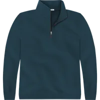StringKing Men's Pima Terry Quarter Zip - Relaxed Fit, Navy, Front