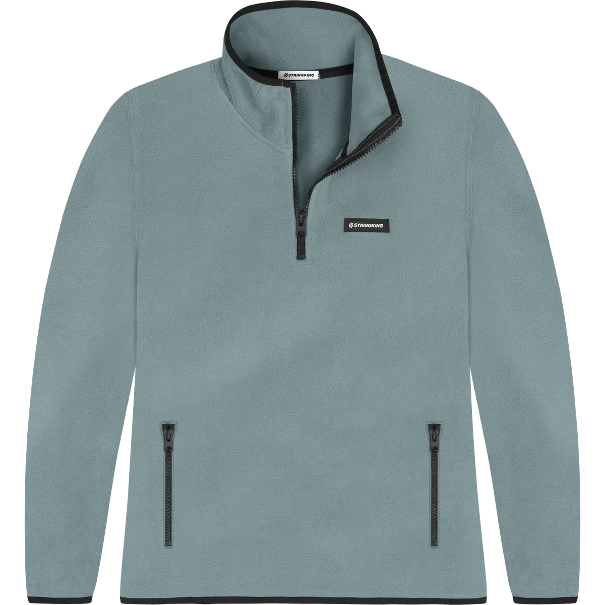 StringKing Women's Polartec Fleece Quarter Zip Pro - Relaxed Fit, Slate, Front