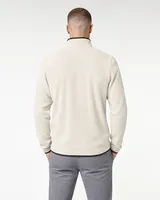 StringKing Men's Polartec Fleece Full Zip with Pockets - Sharp Fit, Jet Stream, Full Back - Human Model - Top of head to Mid-thigh