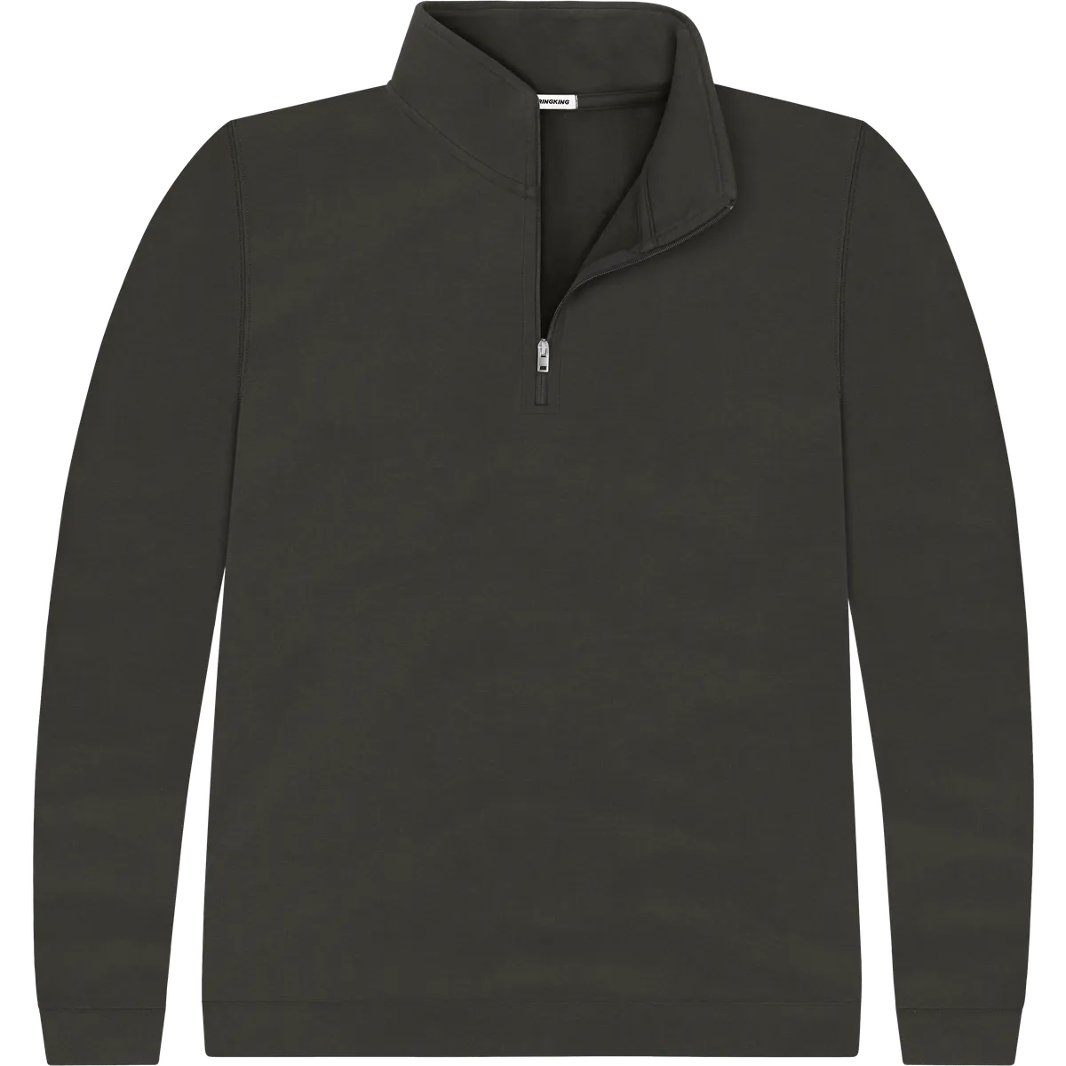 StringKing Men's Pima Terry Quarter Zip - Sharp Fit, Peat, Front