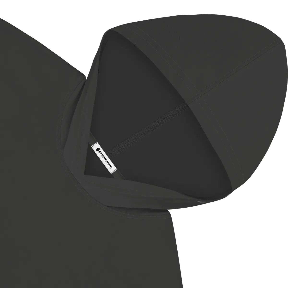 StringKing Men's StayCool Hoodie - Relaxed Fit, Black, Detail