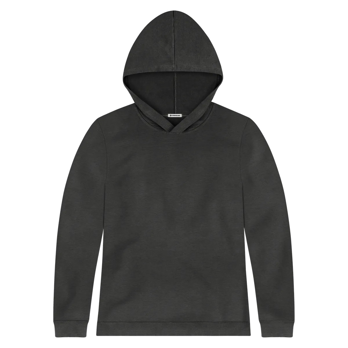 StringKing Women's Pima Cotton Hoodie - Sharp Fit, Black, Front