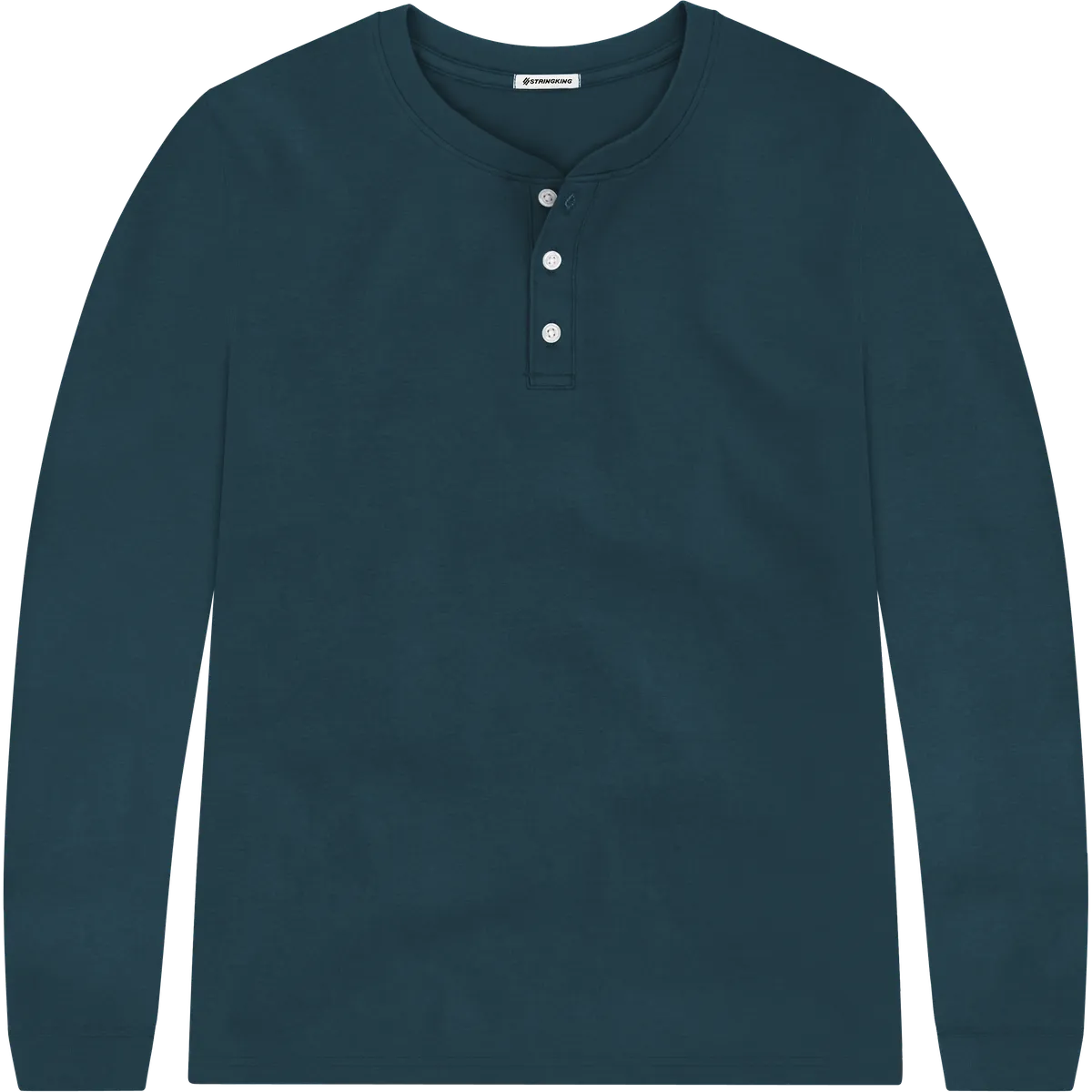 StringKing Men's Pima Jersey Henley - Sharp Fit, Navy, Front