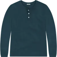 StringKing Men's Pima Jersey Henley - Sharp Fit, Navy, Front