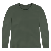 StringKing Women's Pima Jersey Long Sleeve Tee - Sharp Fit, Moss, Front